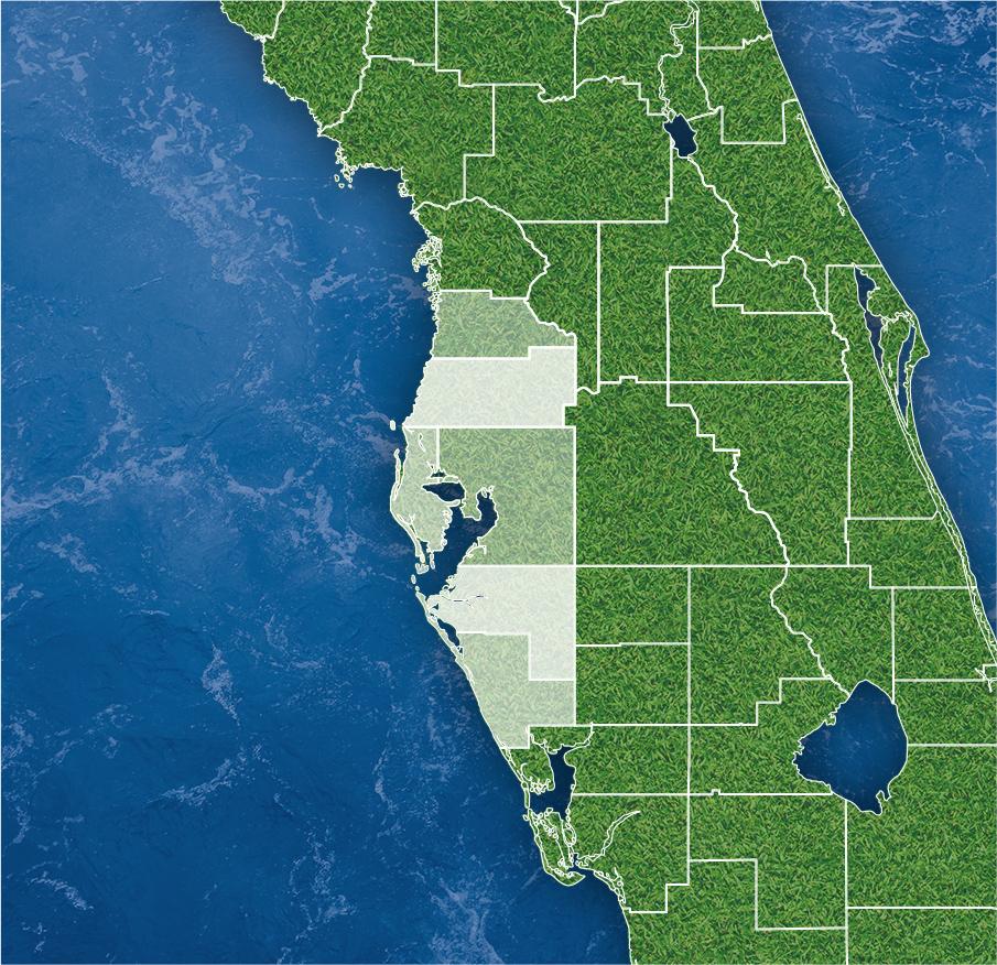 Service area map illustration